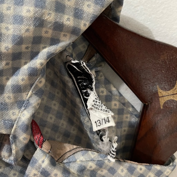 Vintage Disco Button Up Wayne Rogers 100% Nylon Shirt Horses Size 13/14 L - Picture 4 of 5